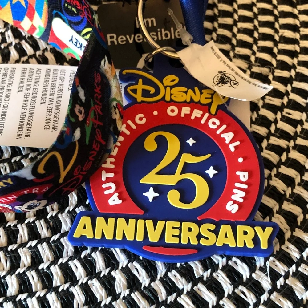 Authentic New with tag. Disney Multicolor Mickey Mouse Pin Lanyard